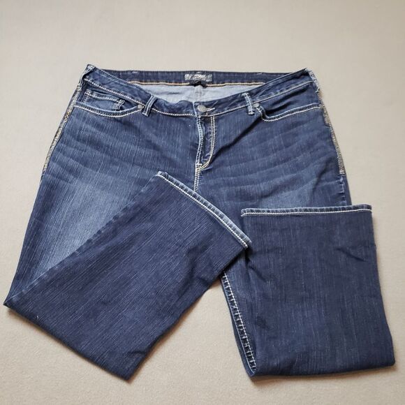 SILVER AIKO Jeans Dark Wash Bootcut Sz 22 - Picture 5 of 16